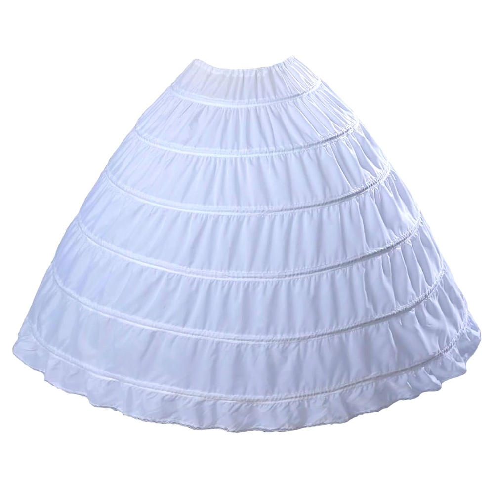 Halloween Costume A-line 6 Hoop Skirt Floor-Length Victorian Dress Petticoat